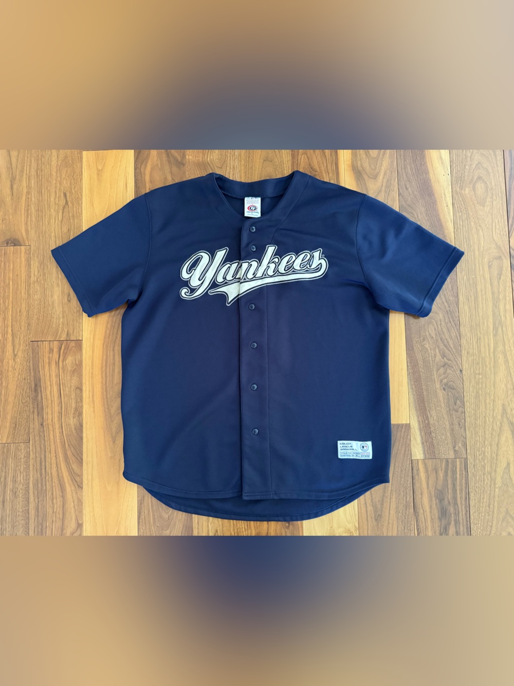 Vintage MLB New York Yankees Derek Jeter #2 True Fan Baseball Jersey L Navy - Picture 10 of 12